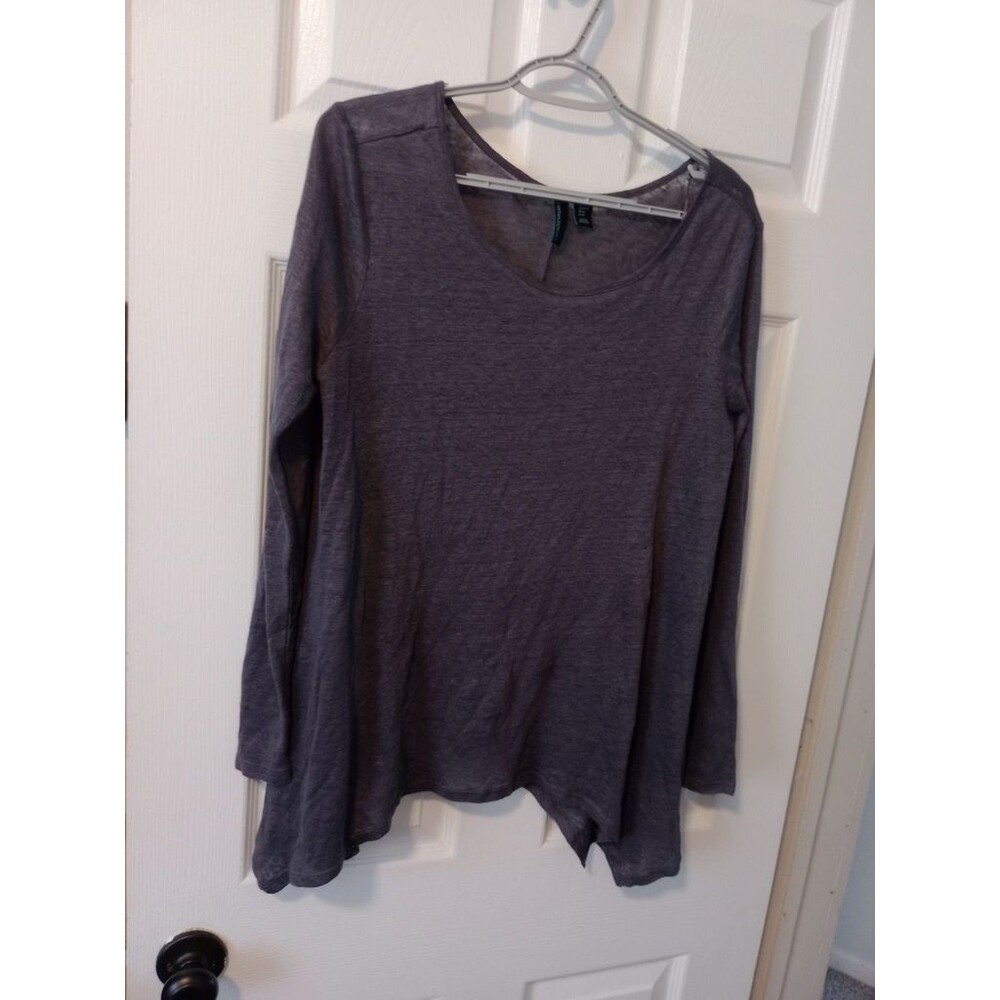 Cynthia Rowley 100% Linen Top Size M Tunic Long Sleeve Beach Lagenlook NWT